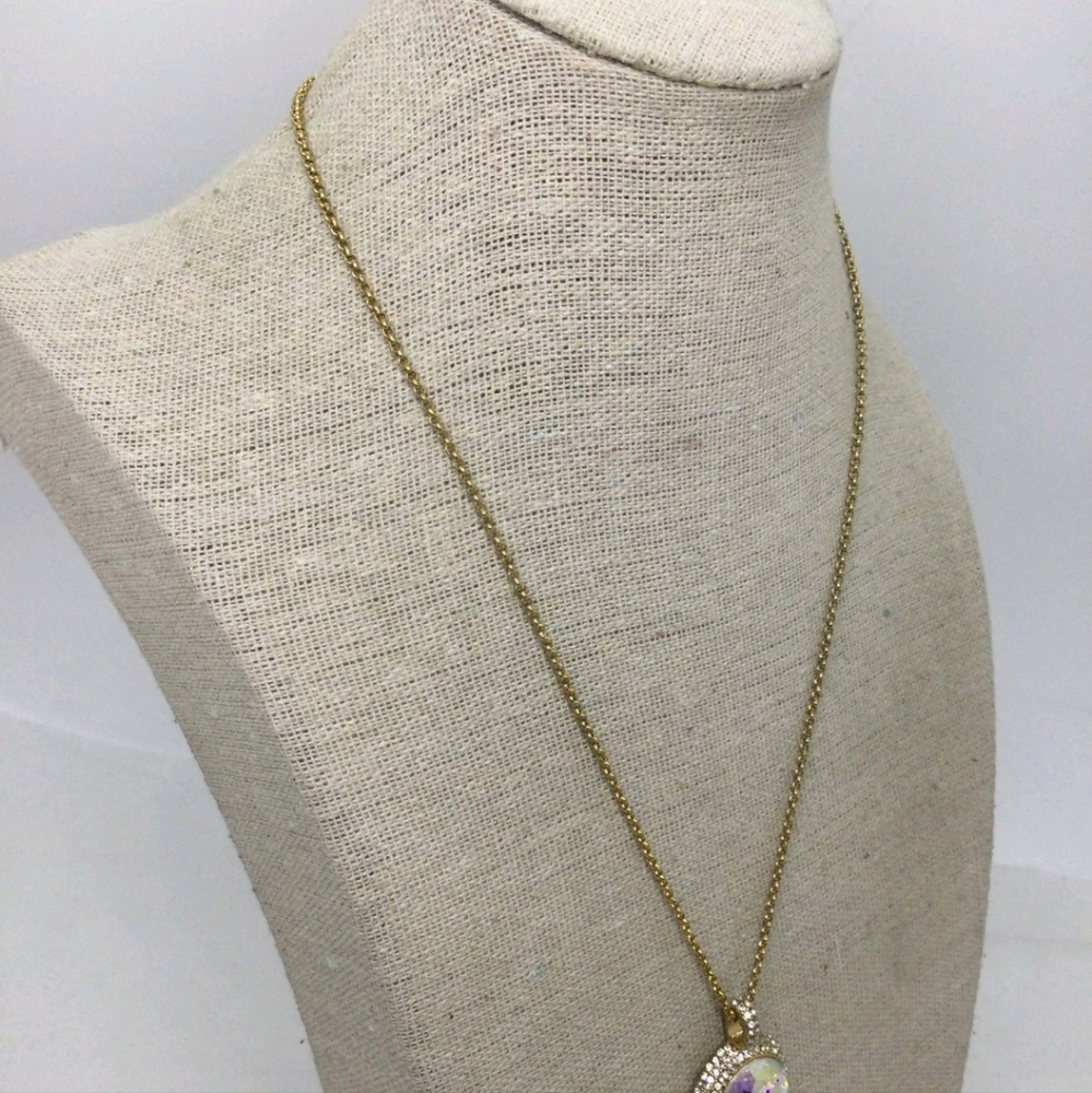 Kate Spade New York Iridescent Faceted Rhinestone Pendant Necklace – 18" EUC - Picture 3 of 6